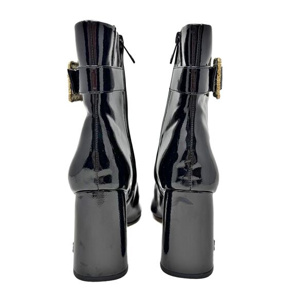 NEW Sam Edelman Corinne Vegan Patent Leather Buckled Ankle Boots size 8.5 - Picture 6 of 16